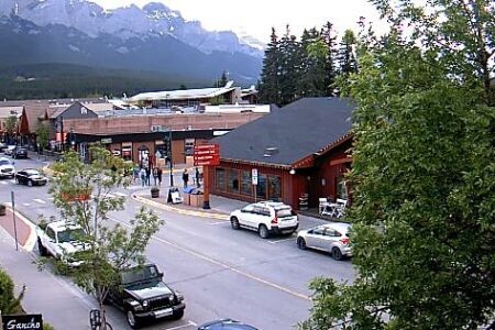 Main Street, Canmore....                               Mt. Rundle Views