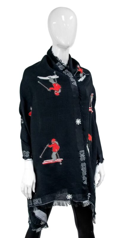 Blue moon scarf black