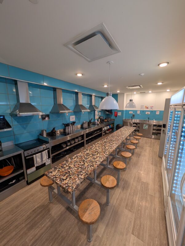 Canmore downtown hostel kitchen