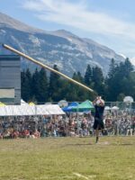 Canmore highland games caber toss mine
