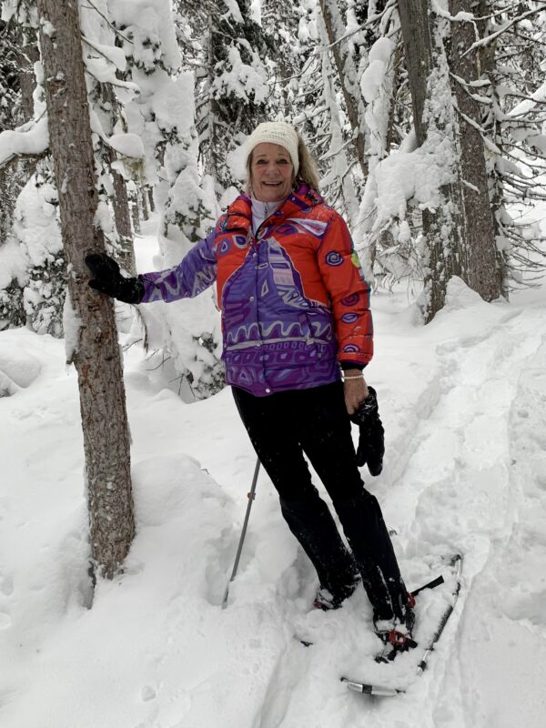 Terri Harrison skiing
