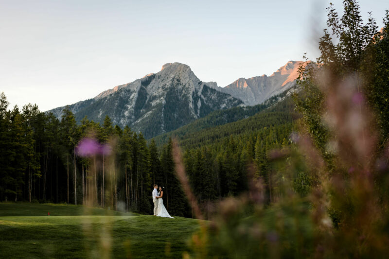 Silvertip wedding couple amongst mountains Kendal and Kevin Photography 2
