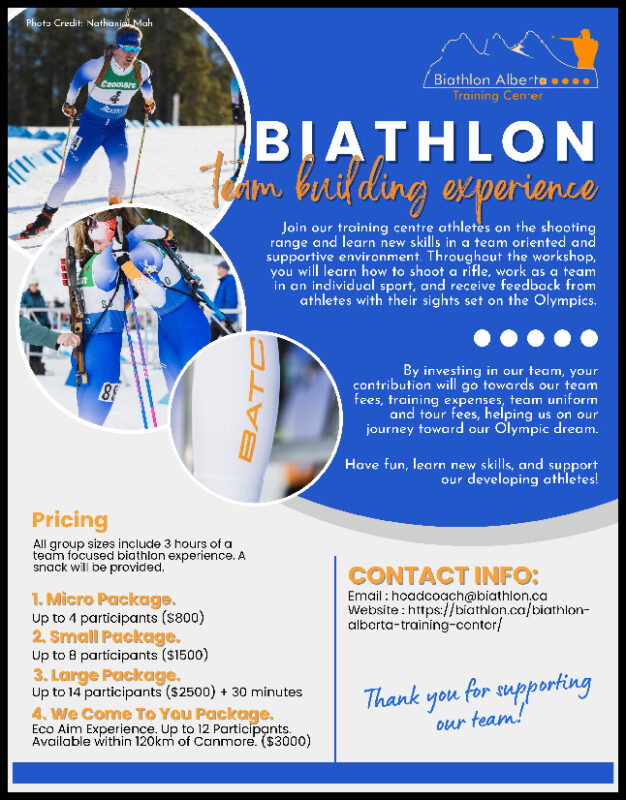 Anna Marino Biathlon Team Building Experience Pamphlet