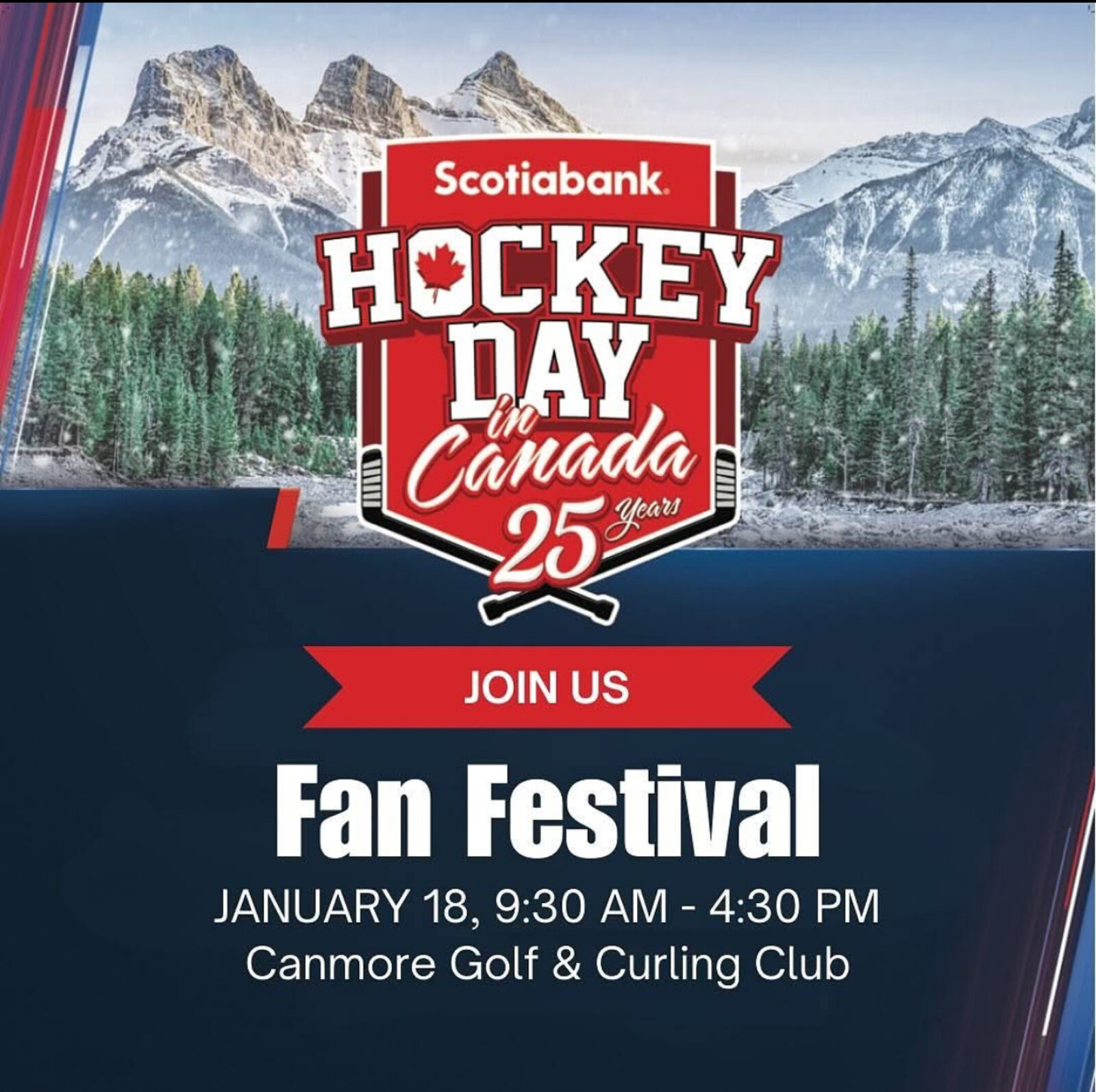 Hockey Day in Canada 2025 Fan Festival in Canmore January 18, 2025