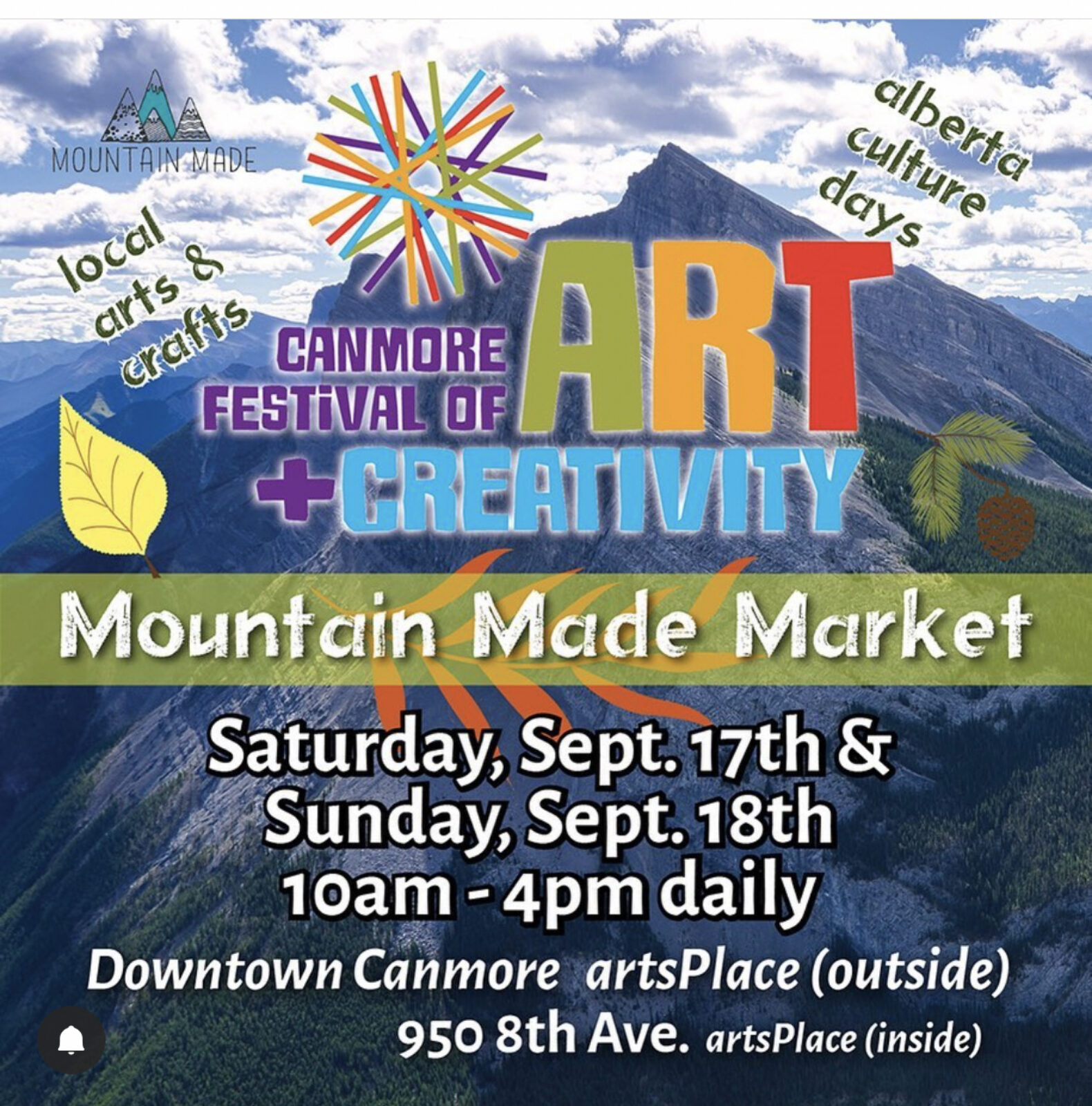 Canmore Festival of Art + Creativity September 17, 2022