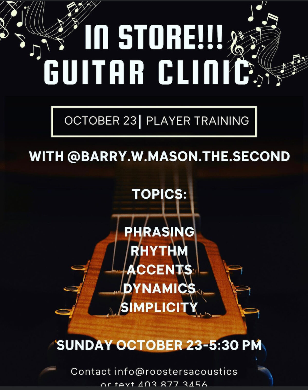 Roosters Guitar Clinic