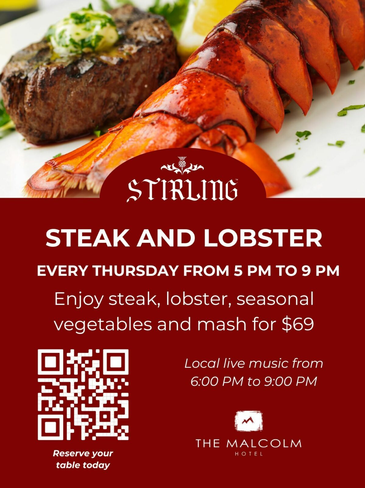 Malcolm Steak and Lobster